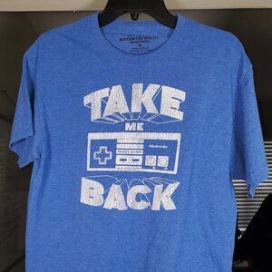 MENS VINTAGE BLUE NINTENDO T-SHIRT MEDIUM